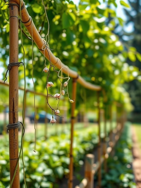 tall pea trellis for tall sturdy growth