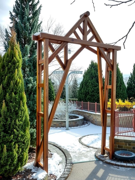 winterize a frame trellis inspect seal drainage